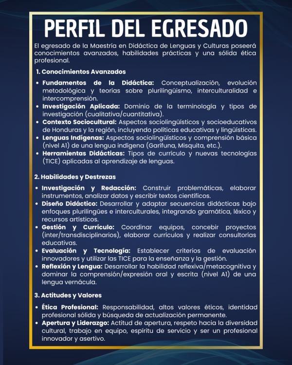 Perfil del egresado MDLC