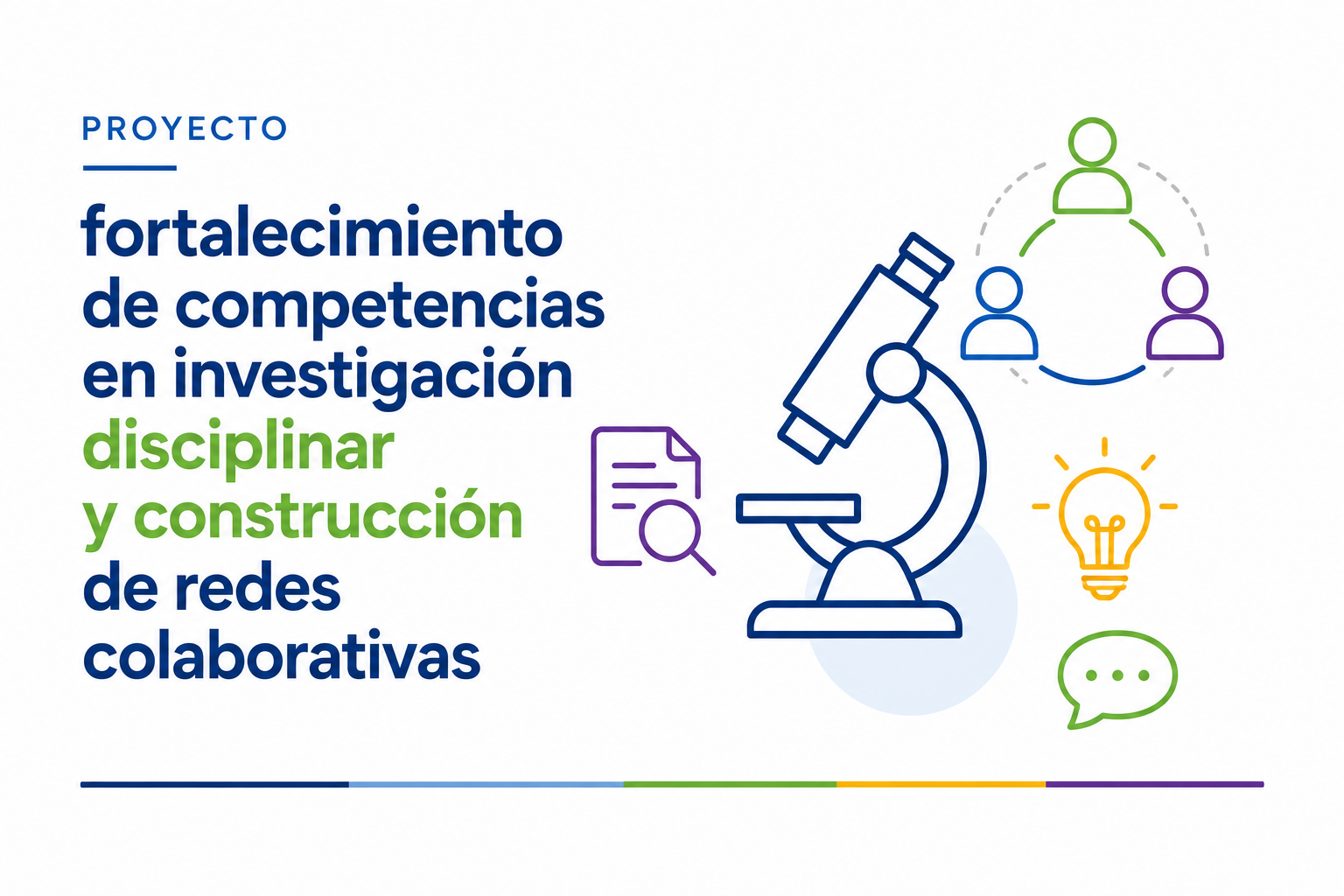 Proyecto fortalecimiento de competencias en investigación disciplinar y construcción de redes colaborativas